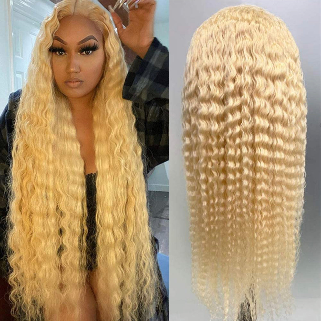 13X4 Deep Wave 40 inch Human Hair Wig