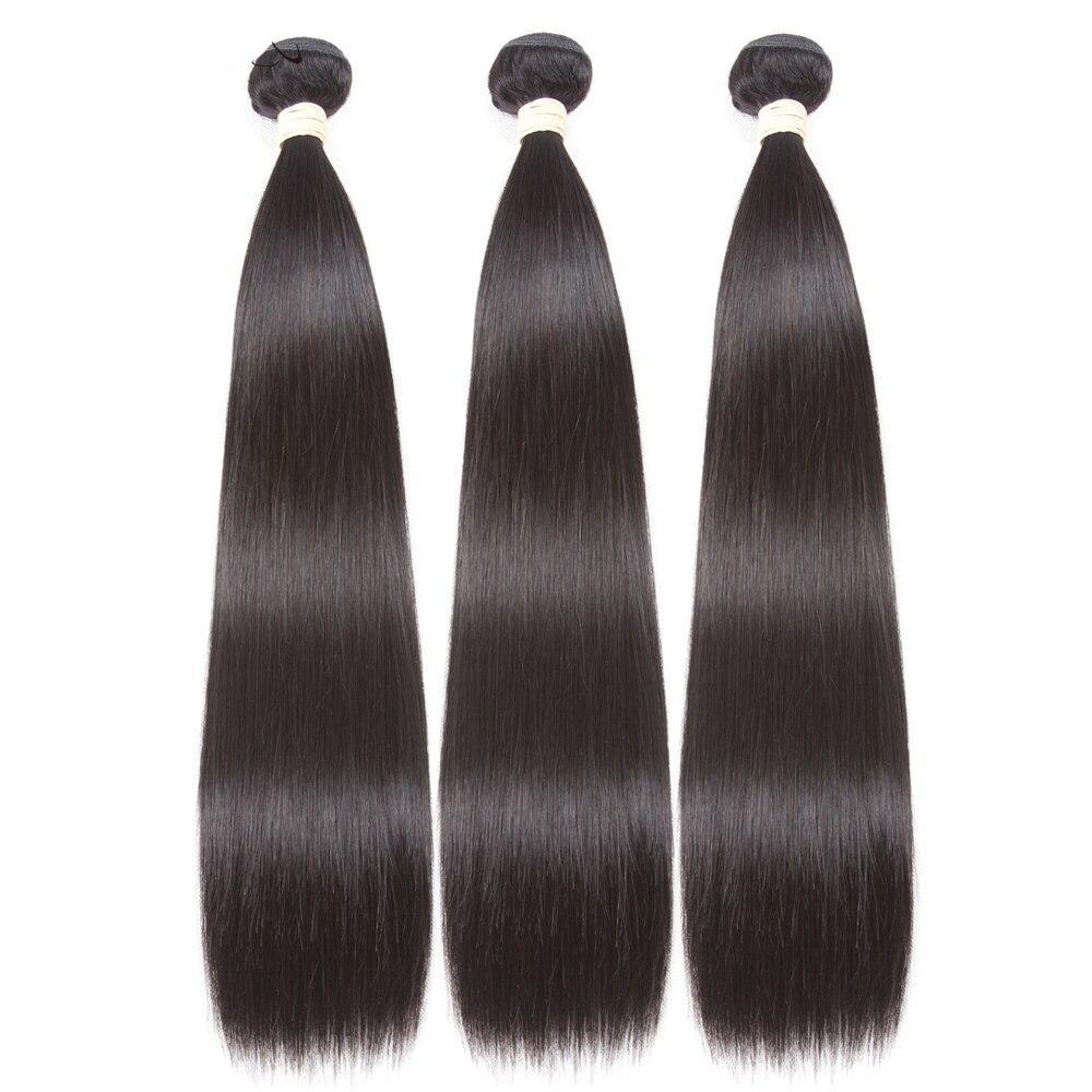 10A Grade 3/4 Straight Hair Bundles with 2x6 Closure Brazilian