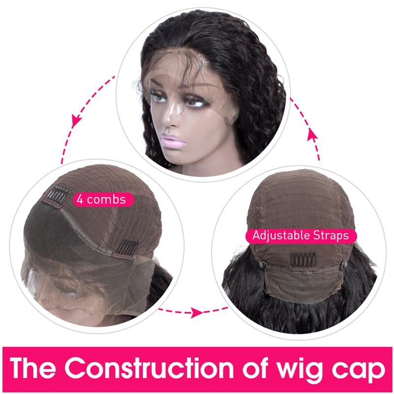 Jerry Curl 13x6 Transparent Lace Frontal Brazilian Human Hair Wigs