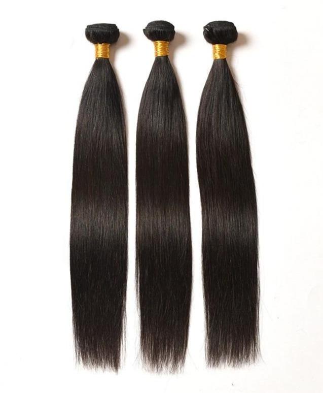 10A Grade 1/3/4 Straight Brazilian 100% Human Hair Bundles Double Weft