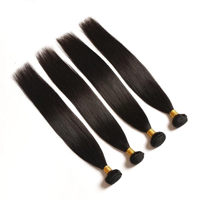 10A Grade 3/4 Straight Hair bundles with 13x4 Frontal