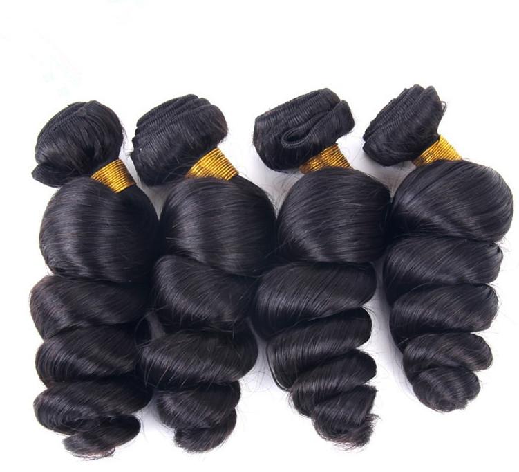 10A Grade 3/4 Loose Wave Bundles Peruvian Human Hair Extensions